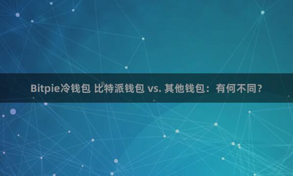 Bitpie冷钱包 比特派钱包 vs. 其他钱包：有何不同？