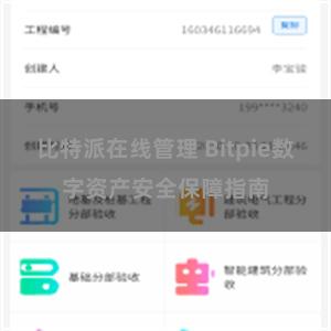 比特派在线管理 Bitpie数字资产安全保障指南