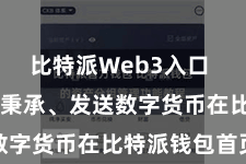 比特派Web3入口  第四步：秉承、发送数字货币在比特派钱包首页